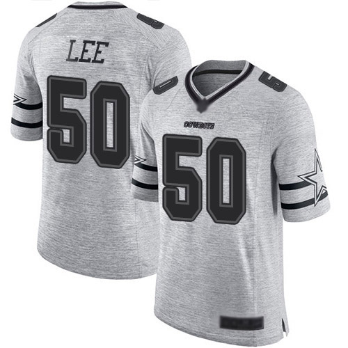 Men Dallas Cowboys Limited Gray Sean Lee #50 Gridiron II NFL Jersey